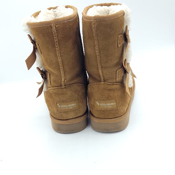 Koolaburra by UGG Victoria Short Winter Boots 1015874 Chestnut women's size 5 - Picture 6 of 9